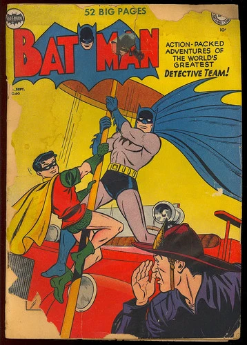 Batman #60 Unrestored Golden Age Superhero Vintage DC Comic 1950 PR-FR