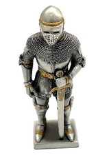 Veronesen Zinn-Ritter Figur mit Schwert, Dekofigur, Sammlerfigur, Handarbeit.