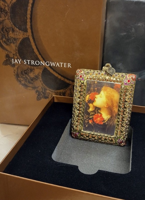 Jay Strongwater Jeweled Mini Picture Frame  Ornament - RARE - RETIRED