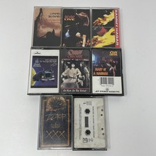 Vintage Rock Cassette Lot of 8 AC/DC Ozzy Def Leppard ZZ Top Motley Crue