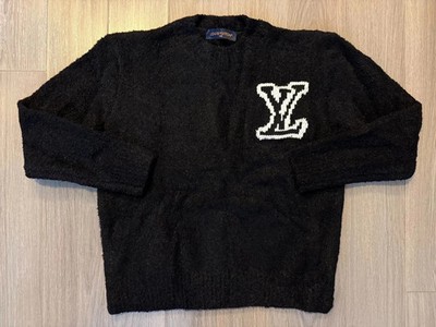 Louis Vuitton Intarsia Crewneck sweater black sz L