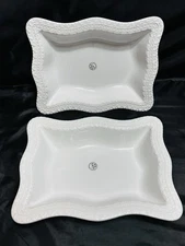 Pair of New/ Unused Ceriart Embossed Portuguese Casserole Baking Dishes 14”