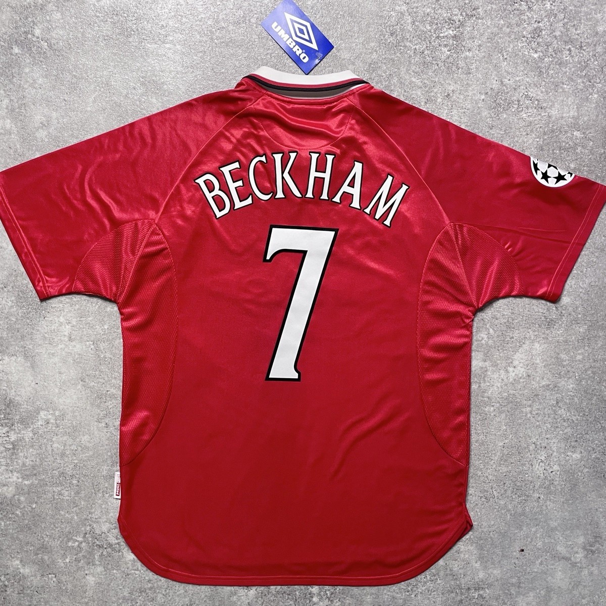 BNWT official 1999-2000 UMBRO Manchester United UCL home Beckham