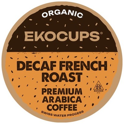 Organic Swiss Water Decaf French Roast Coffee Pods, Extra 30% More Coffee Per...