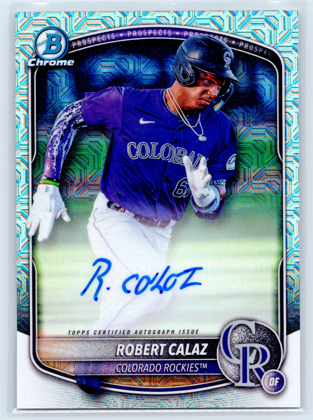 2025 Bowman Chrome ROBERT CALAZ Mojo Refractor Auto #BMA-RC