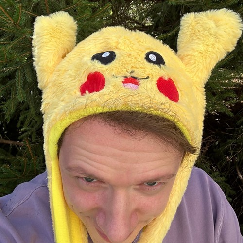 Pokemon Pikachu Plüsch Lappländer Mütze mit Pump-Up beweglichen Ohren Cosplay Beanie - Bild 2 von 6