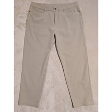 Lululemon ABC Pants Mens 36 36x28 Trench Tan Warpstreme Classic Fit M5AQHS EUC