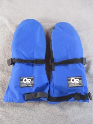 Outdoor Research Gore-Tex Mittens Large L Blue Ski Mountaineering Made in USA