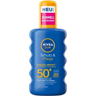 NIVEA SUN Schutz & Pflege Sonnenspray Sonnenschutz LSF 50+ Wasserfest 200 ml
