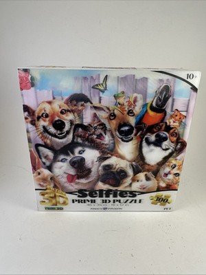 Selfies Prime 3D Pet Puzzle 18 x12 300 Pieces Lenticular Box & Puzzle Brand New