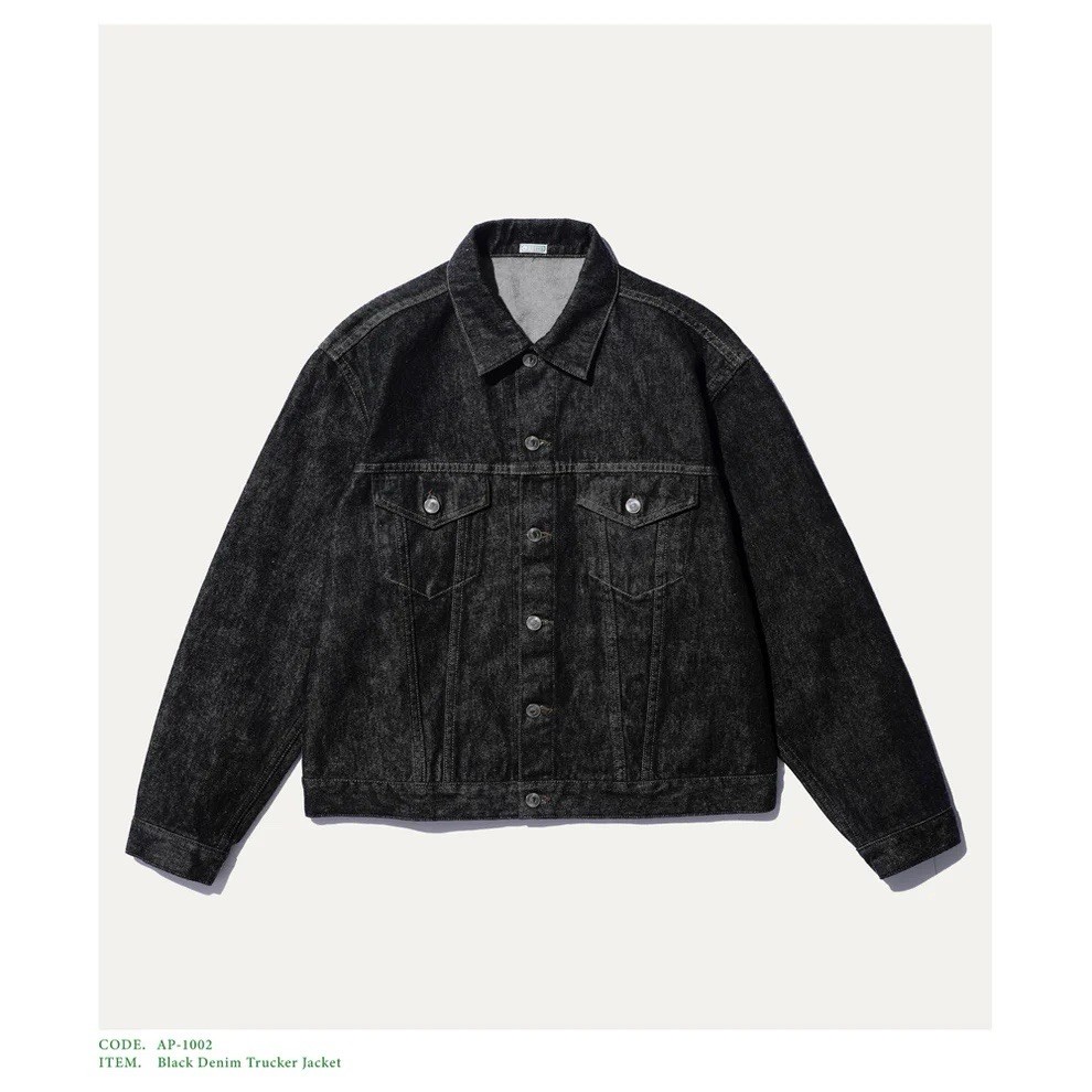 25SS A.PRESSE　Black Denim Trucker Jacket A.PRESSE 