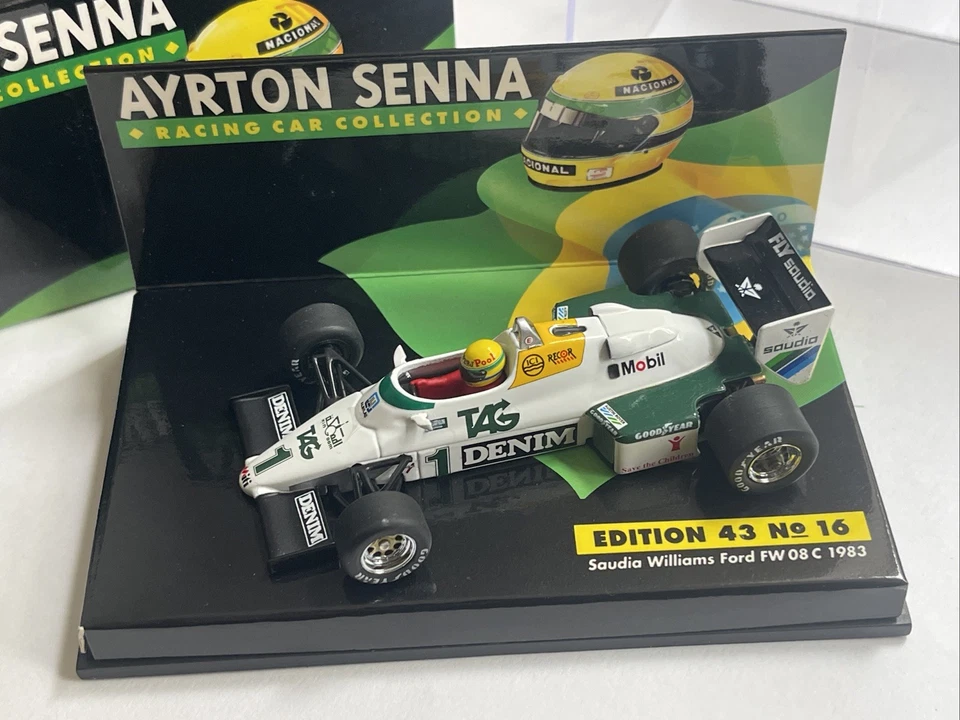Ayrton Senna Model Williams Ford FW08C F1 car 1983 LANG Minichamps 834301 1:43rd - Image 3 of 4