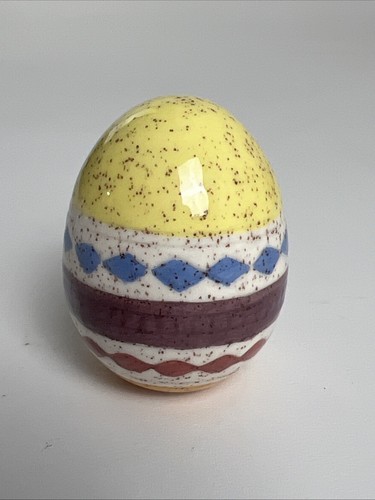 Easter Basket Vintage Mold Ceramic Cream Color w/ Speckles w/ 8 Matching Eggs - Picture 13 of 19
