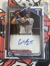2024 Bowman Chrome Quincy Scott (1st) Auto TEX Rangers