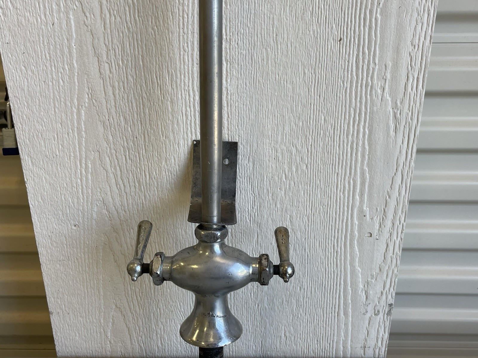 ANTIQUE SHOWER FAUCET Unit Drain Showerhead Tub Brass Chrome Victorian Plumbing