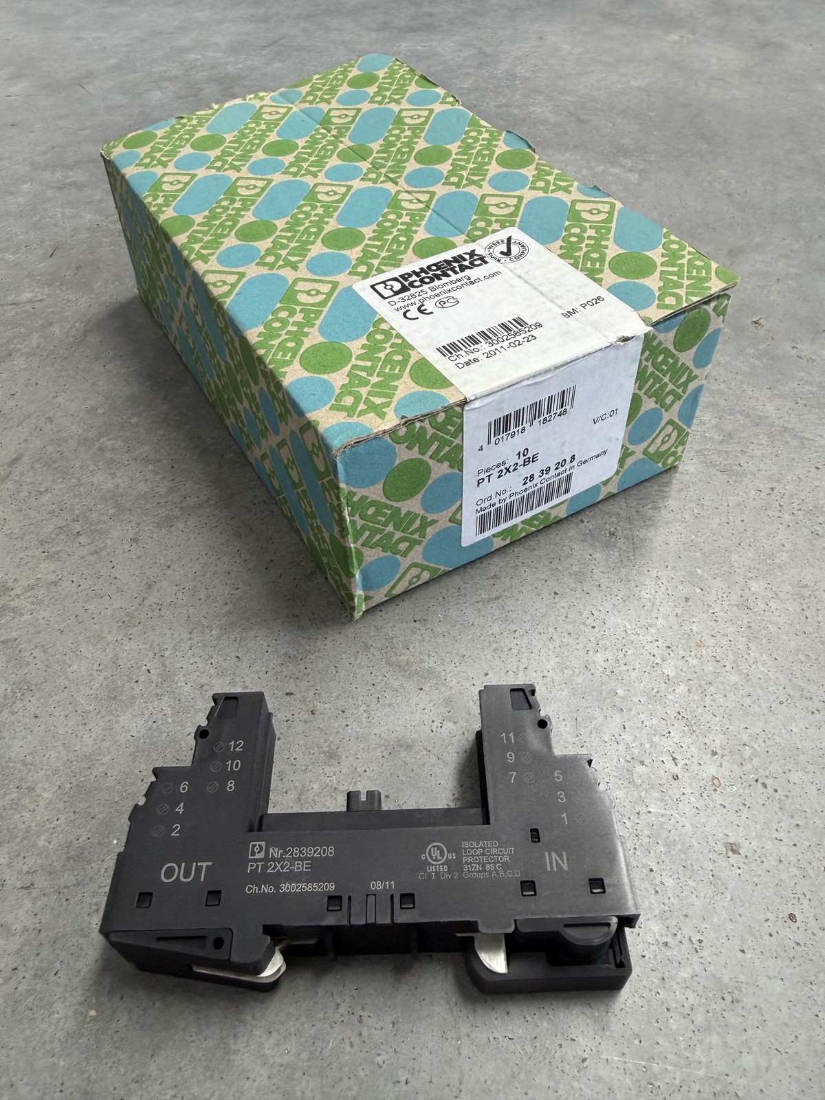 1pcs Phoenix Contact PT2X2-BE 2839208 Surge protection base
