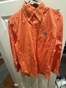Auburn Button Down Orange Polo