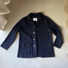 Zara Girls Navy Heavy 100 Cotton Blazer Size 9
