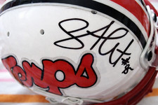 Shawne Merriman signed autographed Maryland Terrapins Schutt mini helmet JSA COA