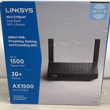 Linksys Max-Stream AX1500 Mesh WiFi 6 Router MR7310 - New Open Box