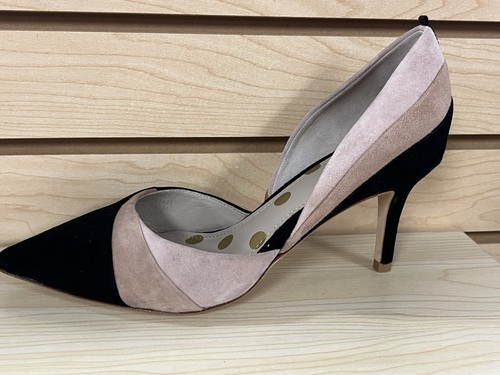 Neu ohne Karton Boden Henrietta 3-farbige Wildleder-Heels Größe 40 schwarz beige rouge US 9 - Bild 8 von 13