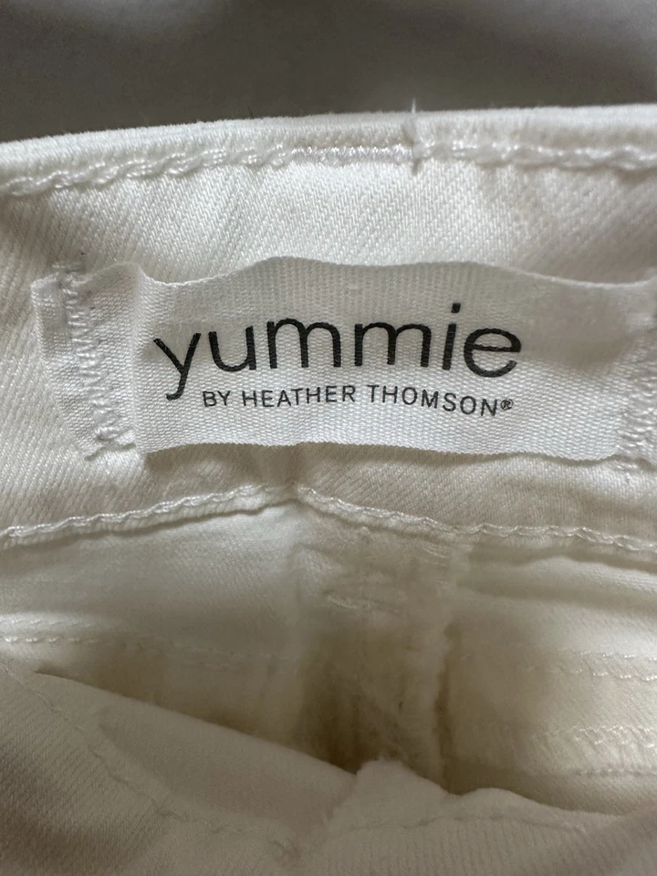 Новый! Белые узкие джинсы Yummie от Heather Thomson на лодыжках, размер 25 - Изображение 4 из 4