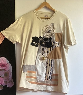 ANTONIO MARRAS Laboratorio Art T-Shirt IT 2 / S - Klimt Style Patchwork Lace