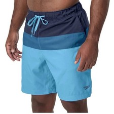 Speedo Tech Volley Swim Shorts, , UPF 50 , Liner, 3 Pockets..Blue, Size M NOTAG
