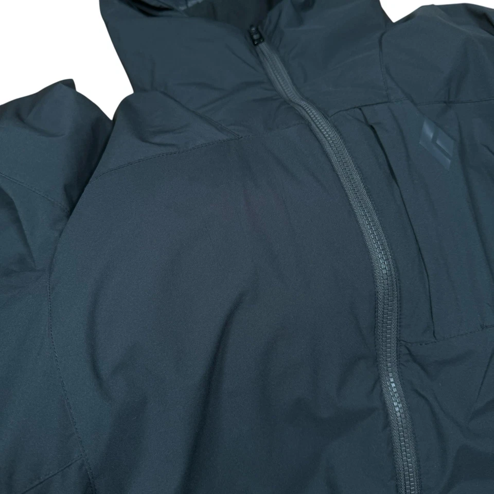 Chaqueta negra Gorpcore negra con capucha Black Diamond Pursuit para hombre talla S pequeña al aire libre Foto 2 de 4