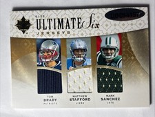 2009 Ultimate Collection Quad Jersey Peyton Manning Tom Brady Stafford HOF 3/25!