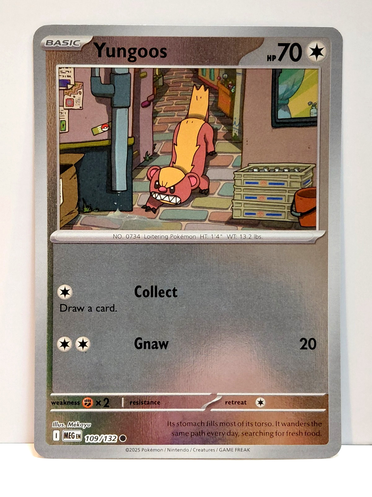 2025 POKEMON YUNGOOS 109/132 BASIC HOLO CARD