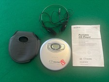 VINTAGE SONY CD WALKMAN, CASE, HEADPHONES,  INTSTRUCTION BOOKLET