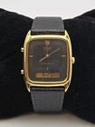 Vintage Seiko Quartz Alarm Chronograph 29mm Black Dial Unisex Watch H601-5438