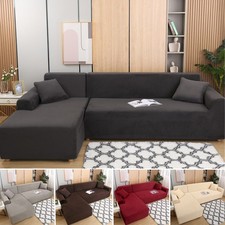 Couch Cover 3 Seater  4 Seater L Shape 2 Pieces Stretch Sectional Sofa Covers