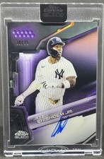 2026 Topps Chrome Black Jazz Chisholm Jr #CBA-JCJ Auto Purple #ed 10 /75 Yankees
