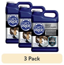  3 pack Cat's Pride Max Power Triple Odor Guard Unscented Clumping , 15 lb Jug