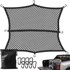 Truck Bed Cargo Net, Stretchable from 4'x4' to 7'x7',High Elastic Cargo Net w...