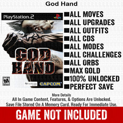 God Hand 100% PS2 Memory Card All CHEATS ITEMS