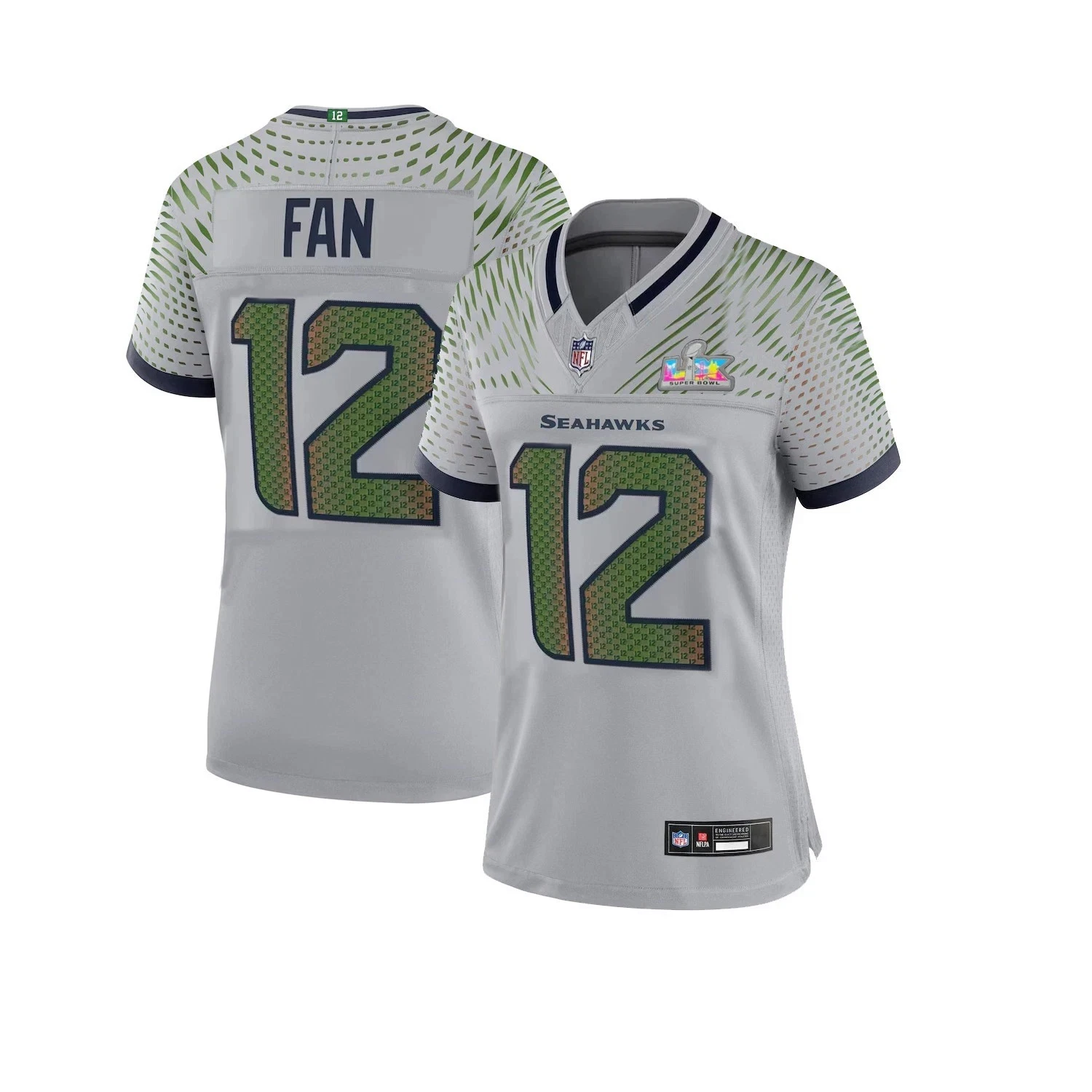 Seahawkss #12 Fan Super B.owl LX Patch Limited Stitched Jersey