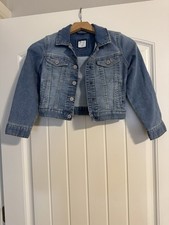 GAP Classic Indigo Denim Jacket GapKids size S Regular Snap Front Cropped