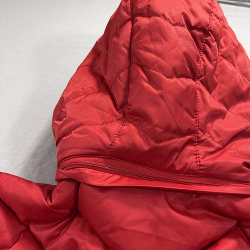 Nautica Jacket Womens XL Red Puffer Full Zip Removeable Hood Outdoor Ladies - Picture 6 of 13