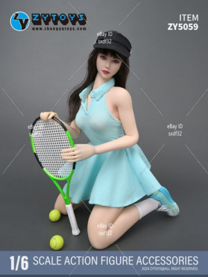 ZYTOYS ZY5059 1/6 Tennis Uniform Racket Backpacks Fit 12'' TBL S16A S17B Figure