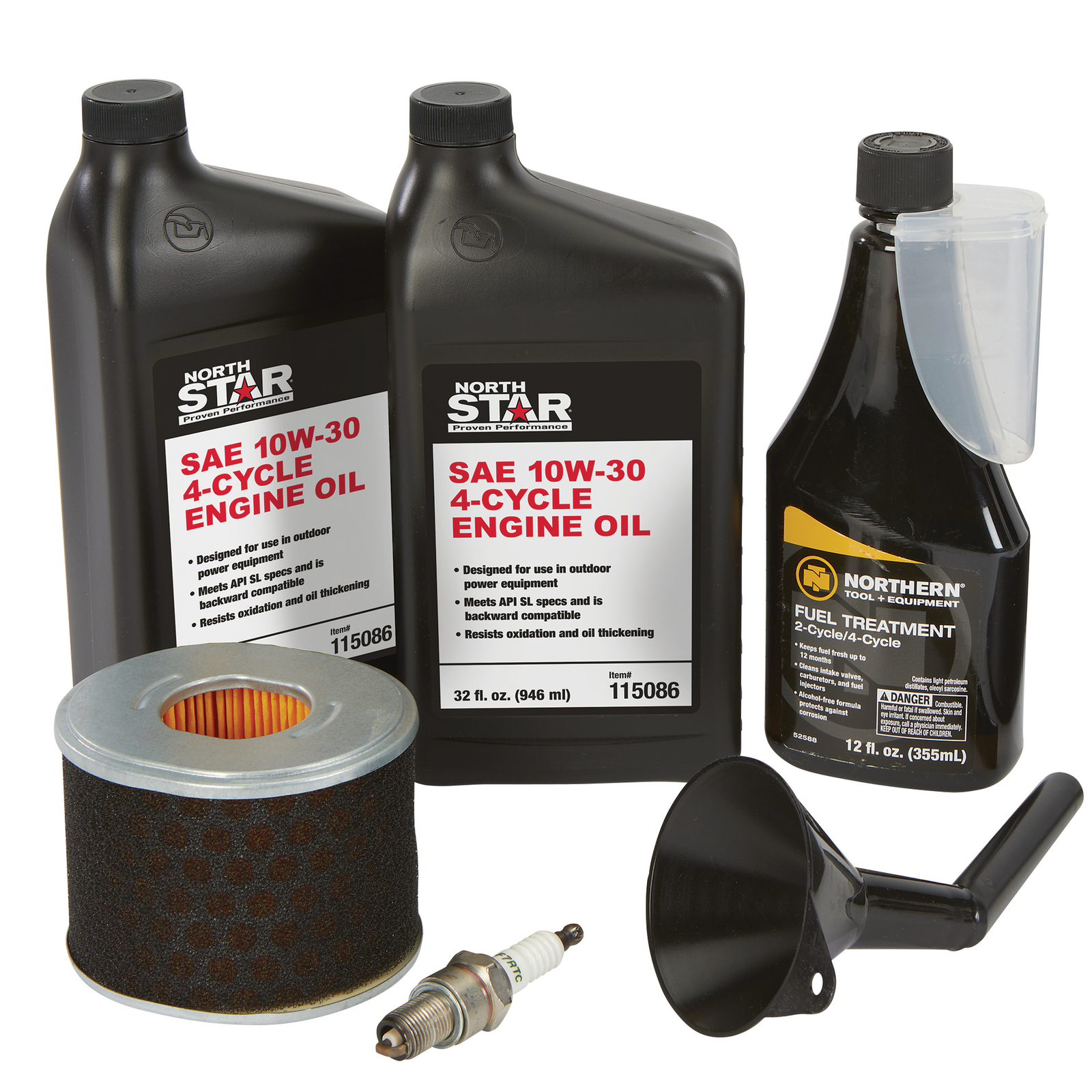 NorthStar 300CC Engine Maintenance Kit with 2 Qts 10W30 Oil 12-Oz Bottle  