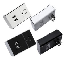 MaximalPower 2 PK DUAL USB Port AC/DC Home Power Outlet Wall Plate Socket Panel