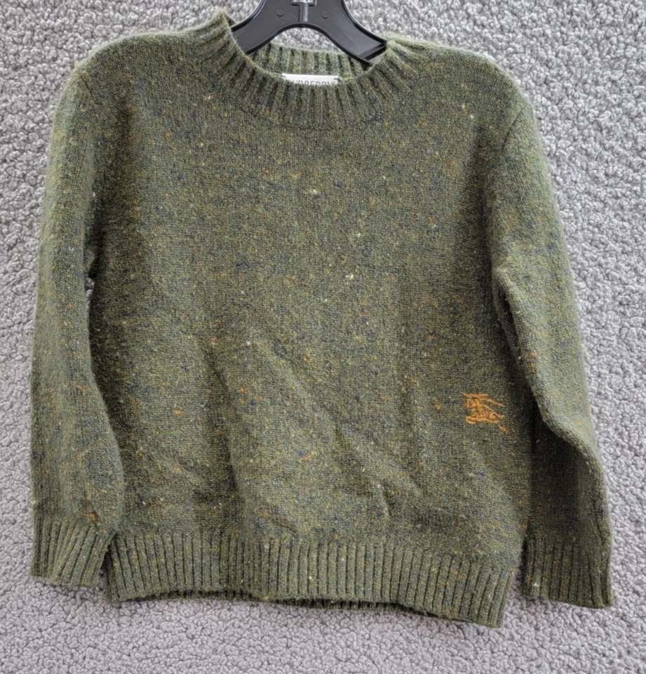 Suéter Burberry Mezcla Lana Cachemira Niños 4Y Loden Cuello Redondo Pullover Estilo L/S Foto 2 de 4