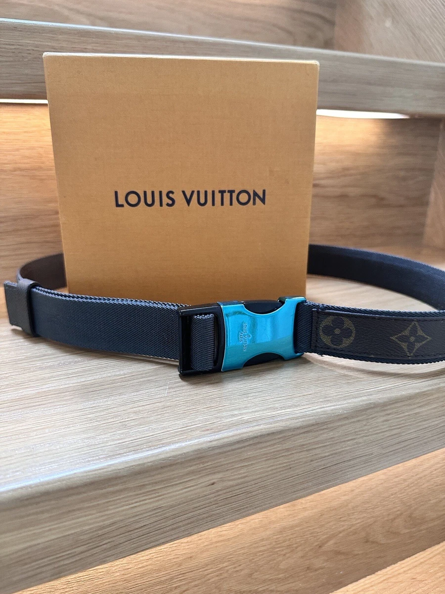 Louis Vuitton LV On the Go 30mm Brown Monogram Belt MP030 size 90