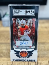 2024 Leaf Metal Football - Red Laser - Xavier Restrepo 1/1 Auto - SGC 9.5/Au 10