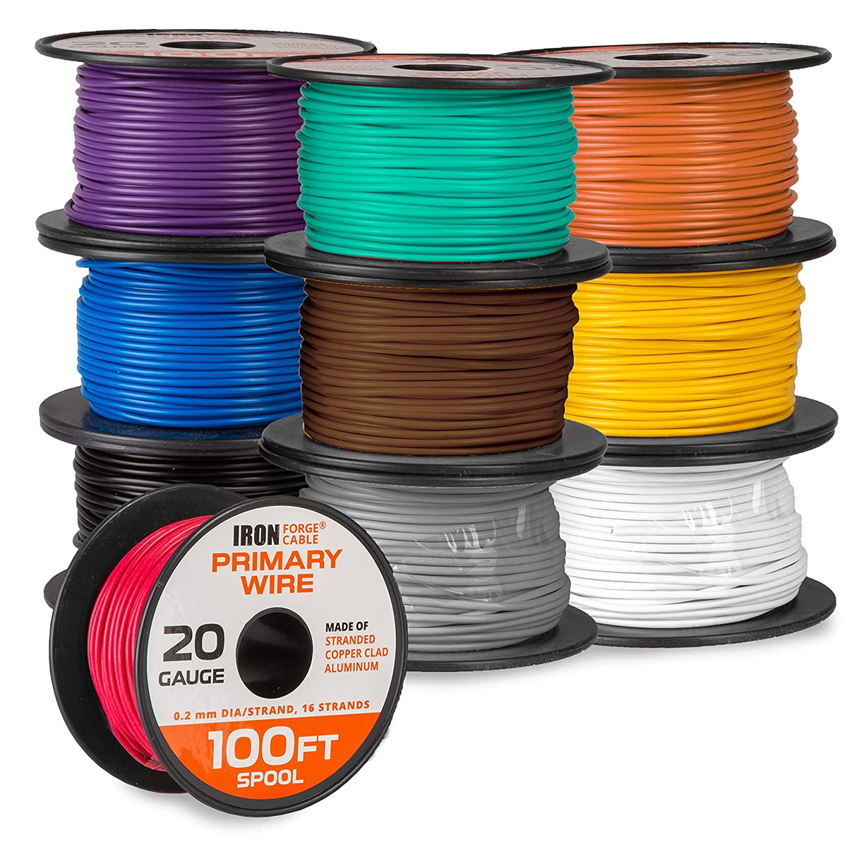 Deka Spooled 14 Gauge Primary Wire, Brown - 02413 | Blain's Farm & Fleet