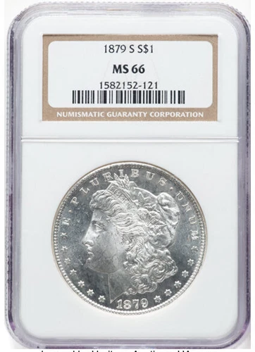 1879 S $1  MORGAN SILVER DOLLAR NGC MS 66-LUSTROUS-WHITE-GEM-!!!!!!!!!!!!!!!!!!!
