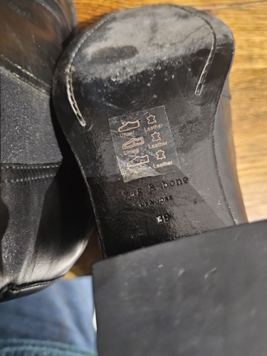 Rag&Bone Walker Chelsea Black Boot Size Uk 6 Vgc - Foto 11 di 12